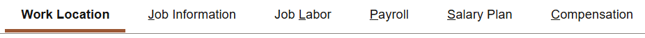 Underlined access keys on tabs