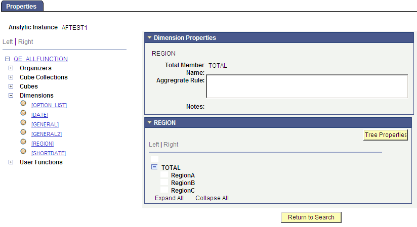 Analytic Model Viewer - Properties page, Dimension Properties panel Analytic Model Viewer - Properties page, Dimension Properties panel