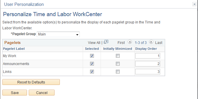 Personalize page Personalize page