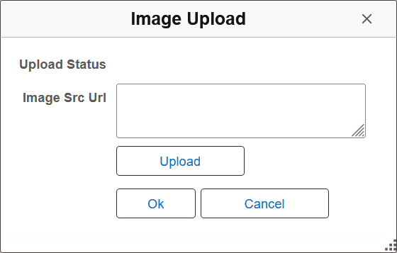Upload Image dialog box Upload Image dialog box