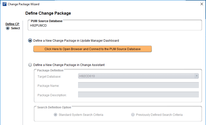 Define Change Package Define Change Package