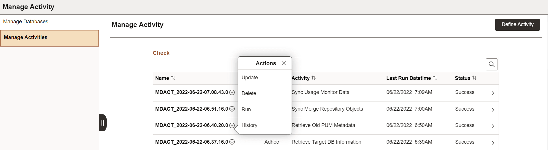Managing Activity Managing Activity