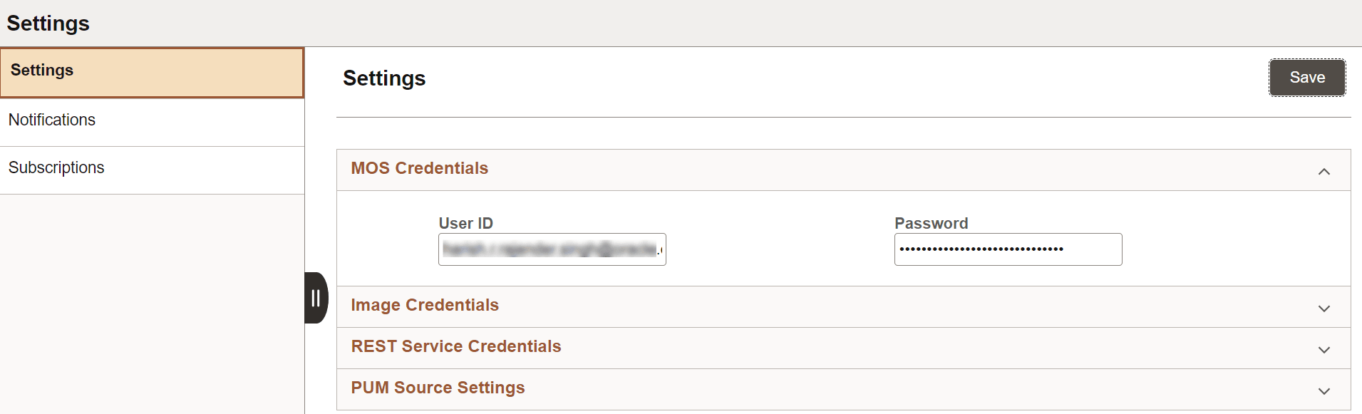 MOS Credentials