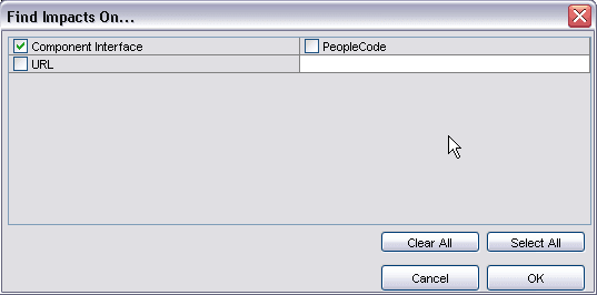 Find Impacts On selection page Find Impacts On selection page