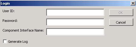 Login dialog box