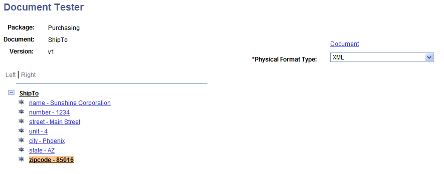 Document Tester page Document Tester page