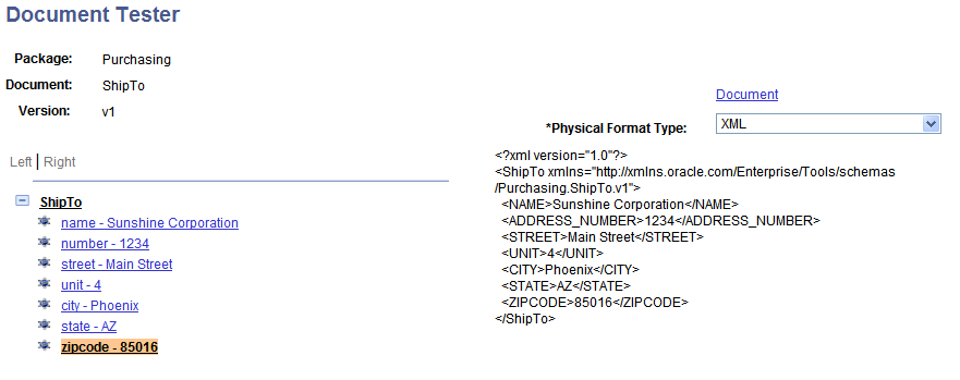 Document Tester page Document Tester page