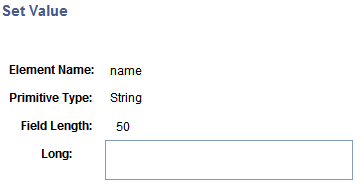 Set Value page Set Value page