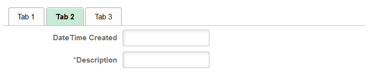 Example of sectional tabs Example of sectional tabs