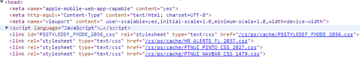 Style sheet added to <head> section in HTML