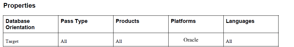 Example of properties information Example of properties information