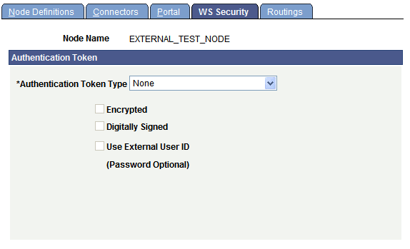 Nodes - WS Security page Nodes - WS Security page
