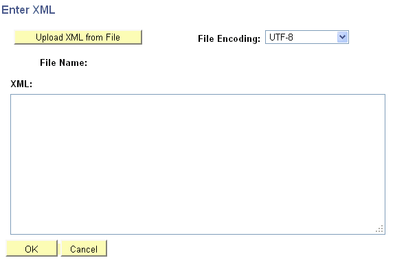 Enter XML page
