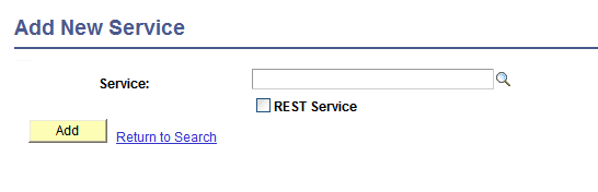 Add a New Service page Add a New Service page