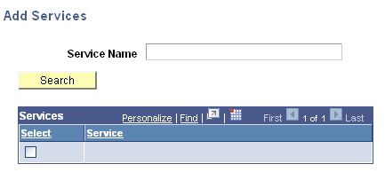 Add Services page Add Services page