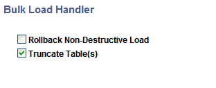 Bulk Load Handler page