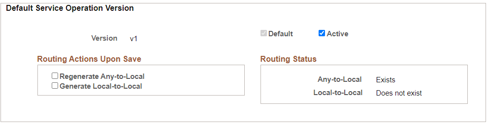 Default Service Operation Version
