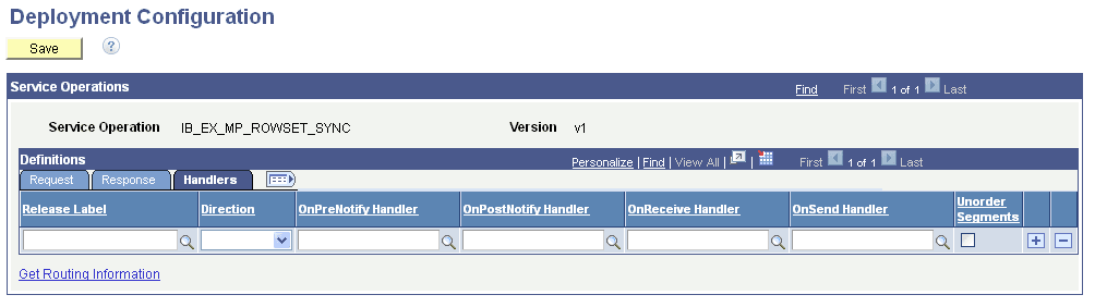 Deployment Configuration - Handlers tab Deployment Configuration - Handlers tab