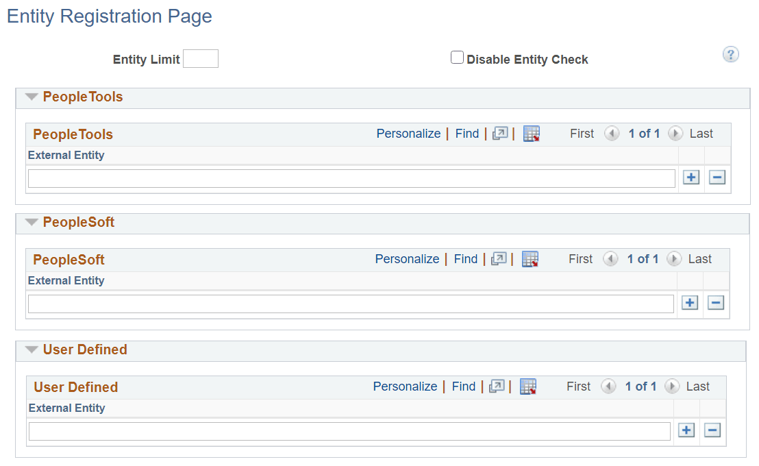 Entity Registration Page Entity Registration Page