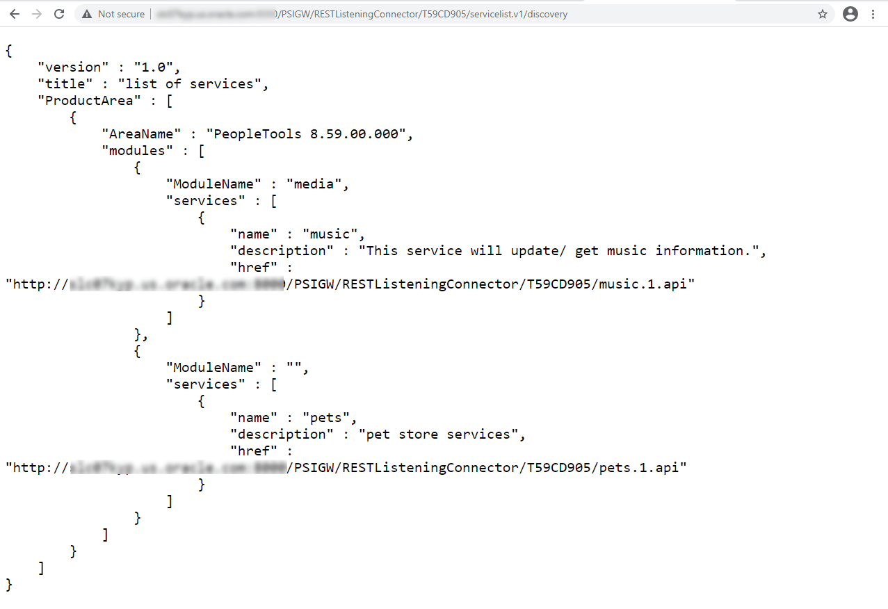 Example Service List Example Service List