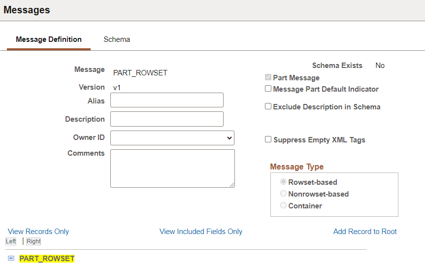 Part Rowset Message