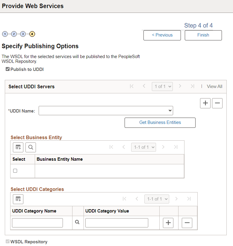 Publish to UDDI