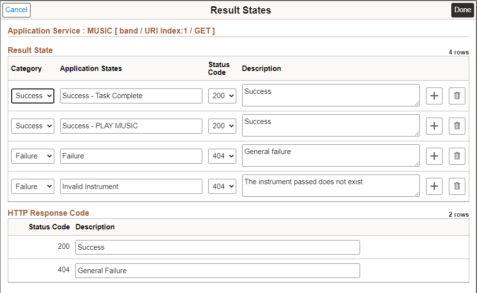 Result States page Result States page