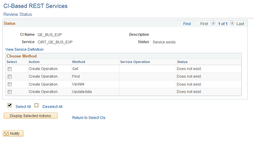 Review Status page Review Status page