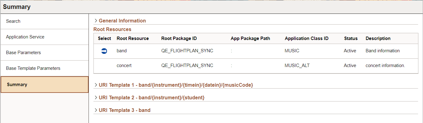 Summary page Summary page