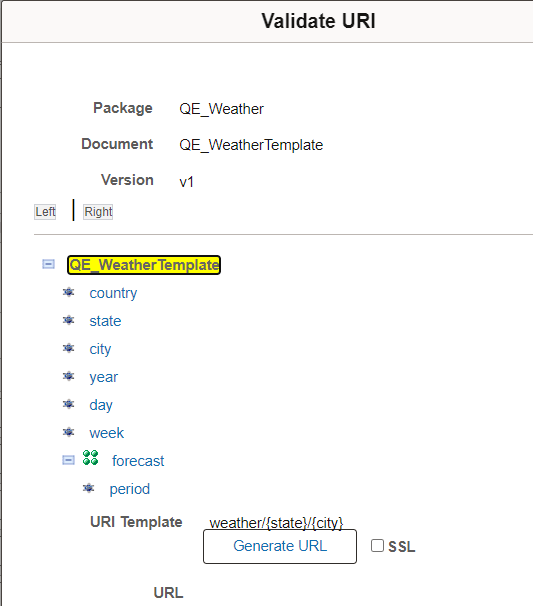 Validate URI page Validate URI page