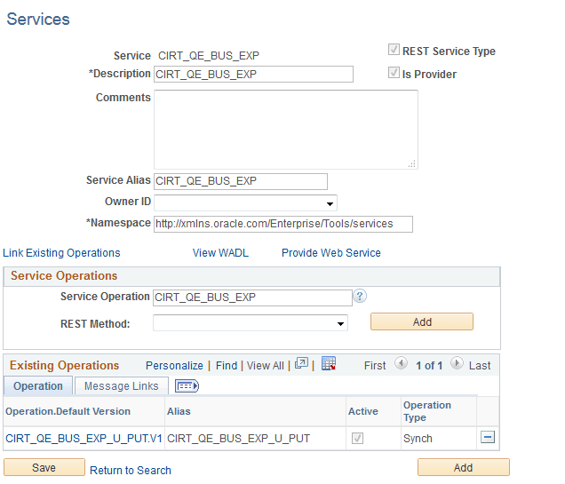 View Service Definition