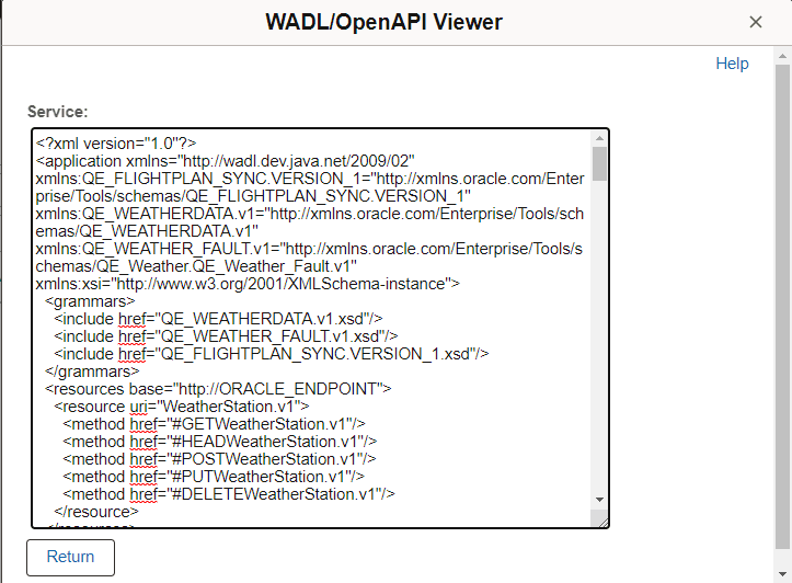 WADL/OpenAPI Viewer page WADL/OpenAPI Viewer page