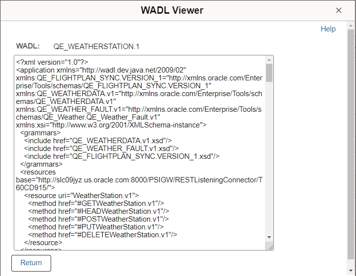 WADL Viewer page WADL Viewer page