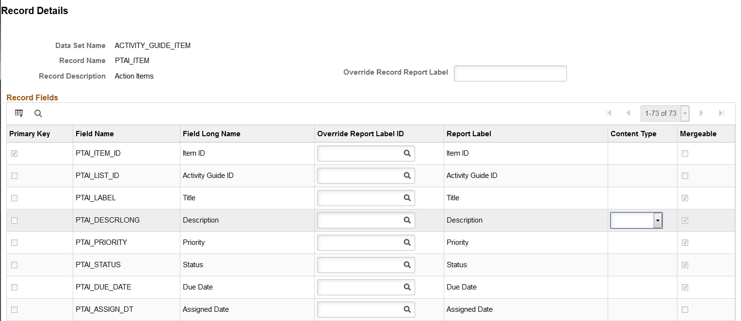 Record Details page Record Details page