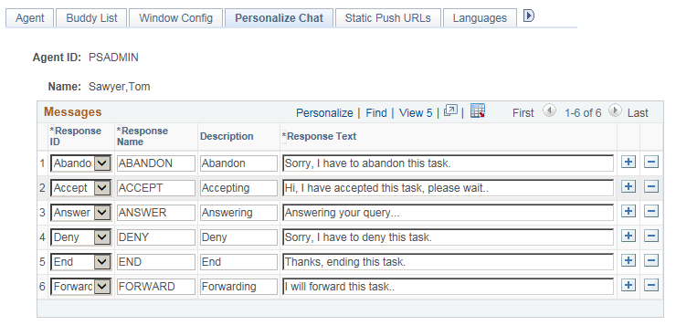 Personalize Chat page Personalize Chat page