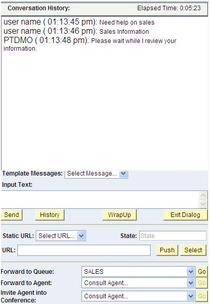 Third-party agent chat window Third-party agent chat window