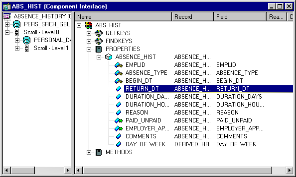 RETURN_DT Component Interface property highlighted RETURN_DT Component Interface property highlighted