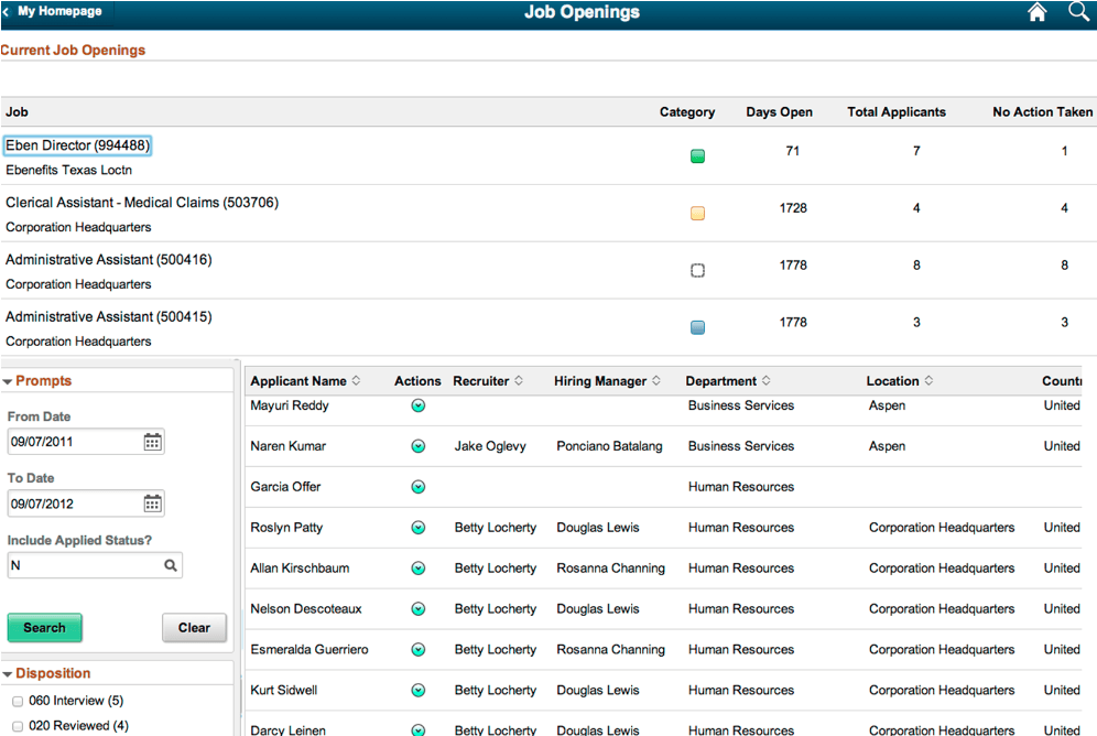 The application page includes search options, facet, locator links, and detailed results view The application page includes search options, facet, locator links, and detailed results view