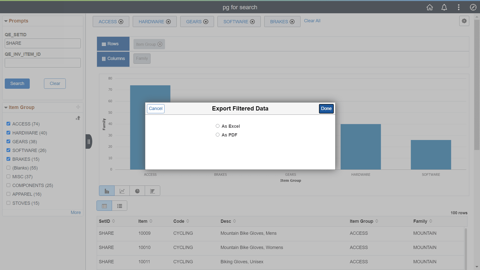 Export Filtered Data Export Filtered Data
