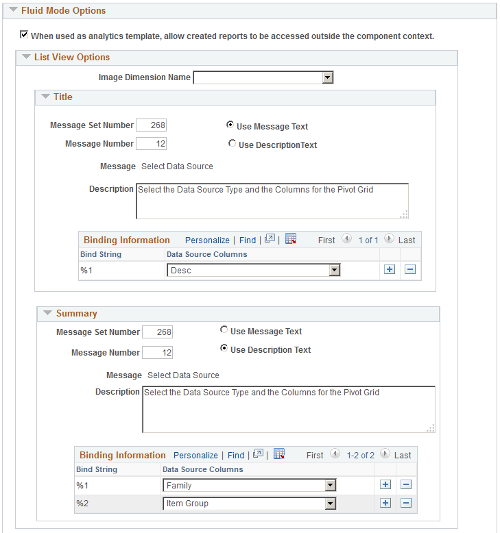 Fluid Mode Options - List View Options Fluid Mode Options - List View Options