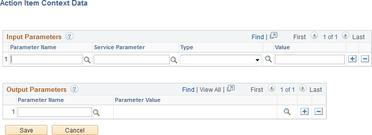 Action Item Context Data page