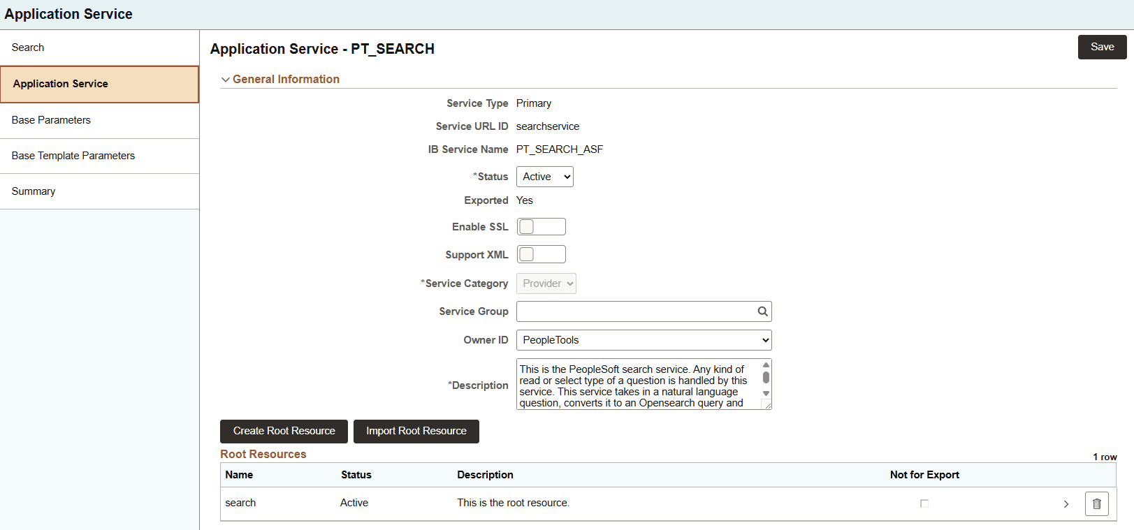 Application Service delivered for NL Search Service in PeopleSoft Application Service delivered for NL Search Service in PeopleSoft