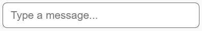 Chat Input field Chat Input field
