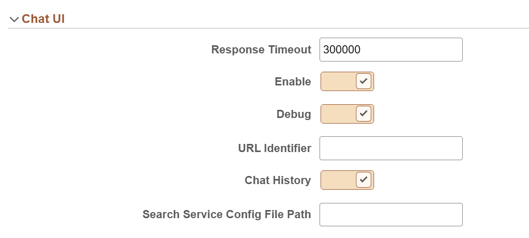 Chat UI settings