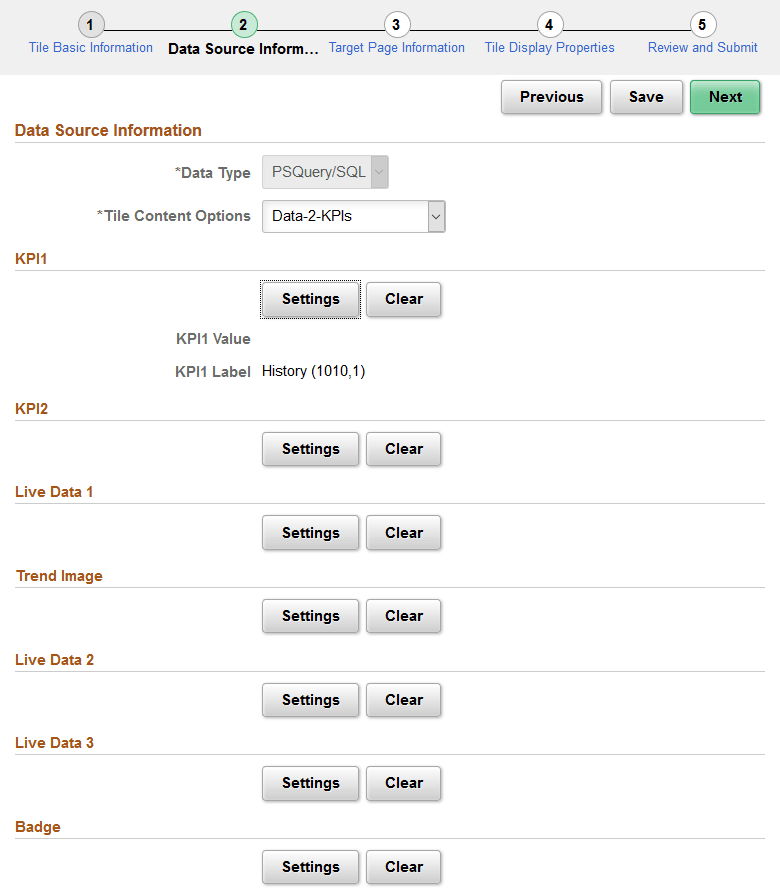 Data Source Information page for the PSQuery/SQL data type Data Source Information page for the PSQuery/SQL data type
