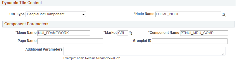 Dynamic Tile Content: PeopleSoft Component Dynamic Tile Content: PeopleSoft Component