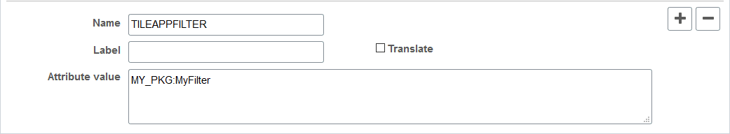 Example of the TILEAPPFILTER content reference attribute Example of the TILEAPPFILTER content reference attribute