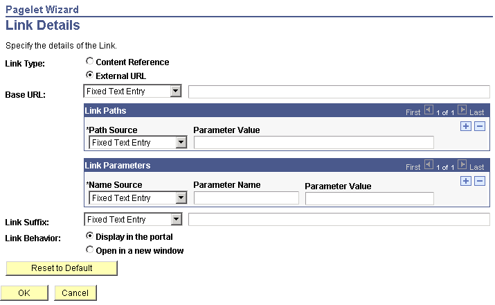 Link Details page