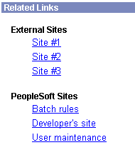 Related Links example Related Links example