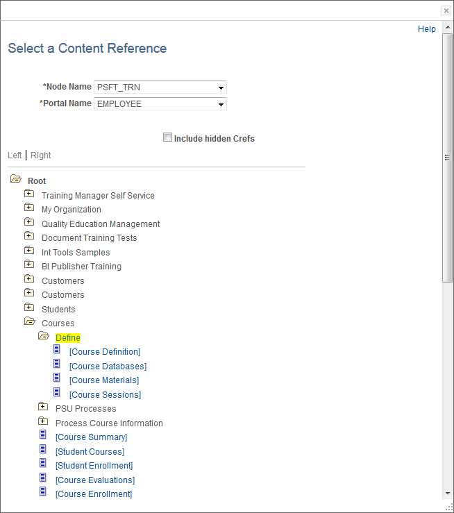 Select a Content Reference page Select a Content Reference page